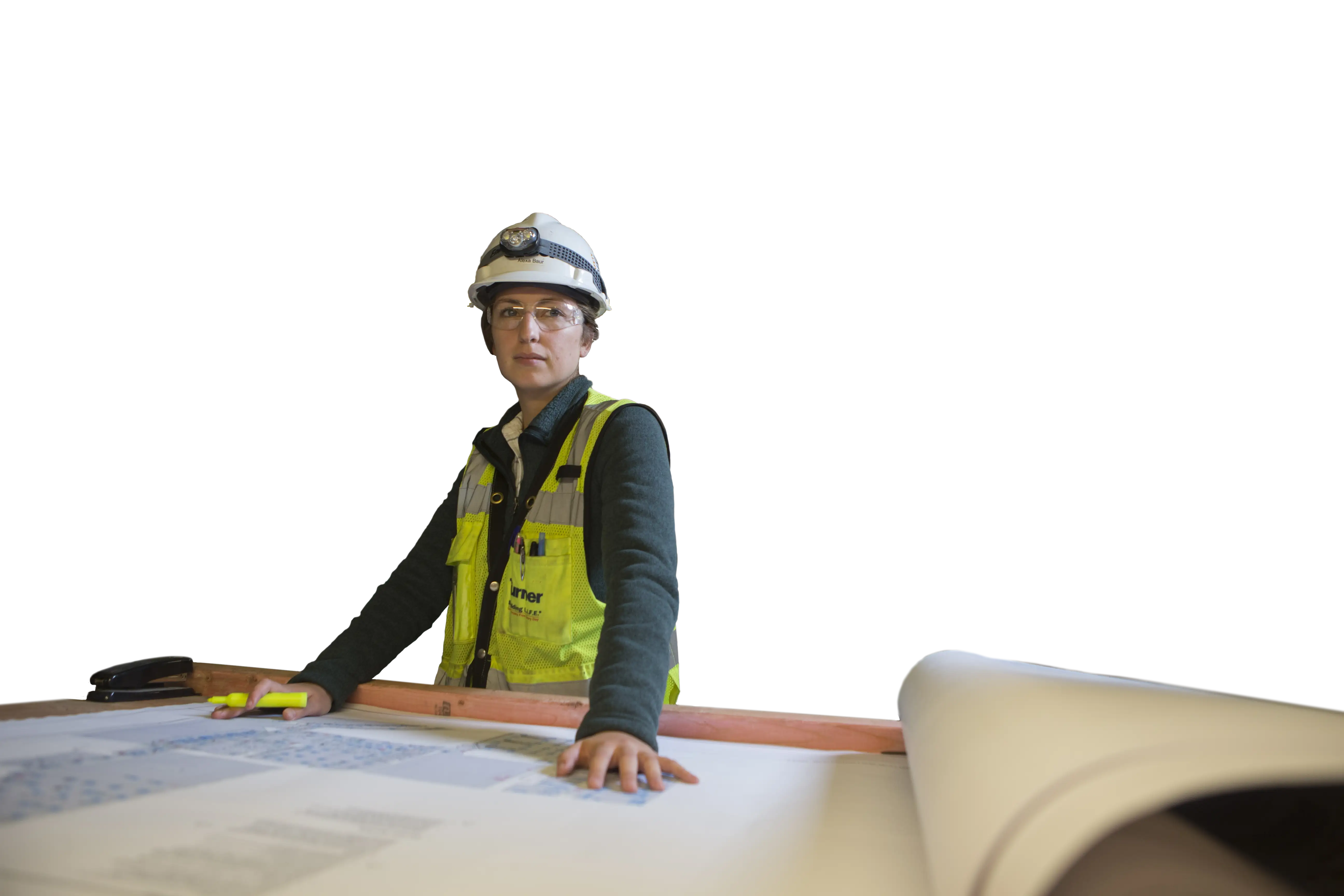 A University of Cincinnati co-op student works on an Architectural improvement co-op project at Union Terminal
