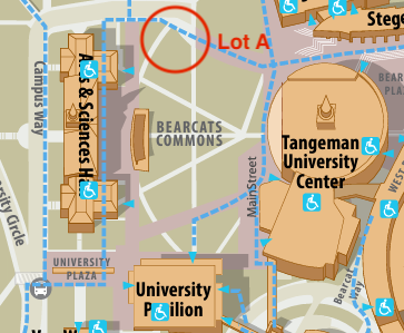 Map of campus showing where the event will be