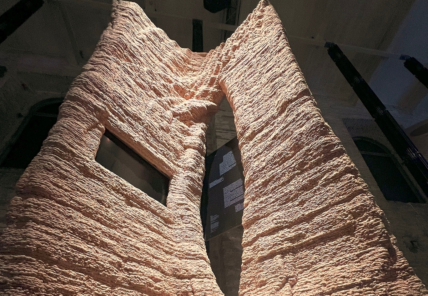 3-D printed wood exhibit on display at the Venice Bienalle