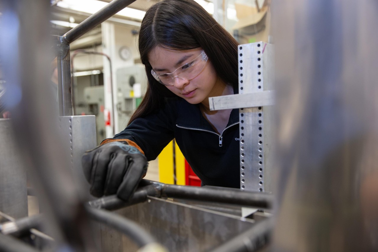 Honda engineering co-op student does industrial work on car