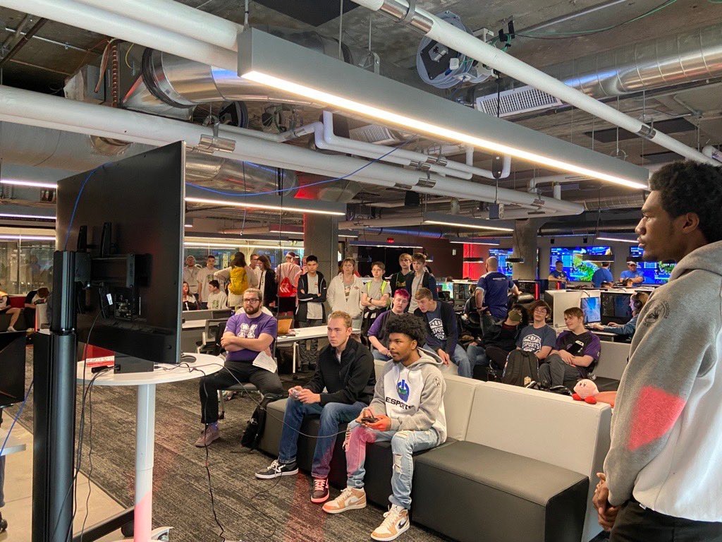 Student gamers play at UC's Esports Lab. Photo/Gregory Glevicky