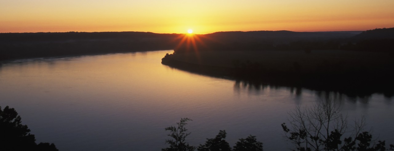 Sunrise over the Ohio River. Photo/David Davis